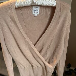 Hippie Rose V-Neck Sweater in Soft Tan